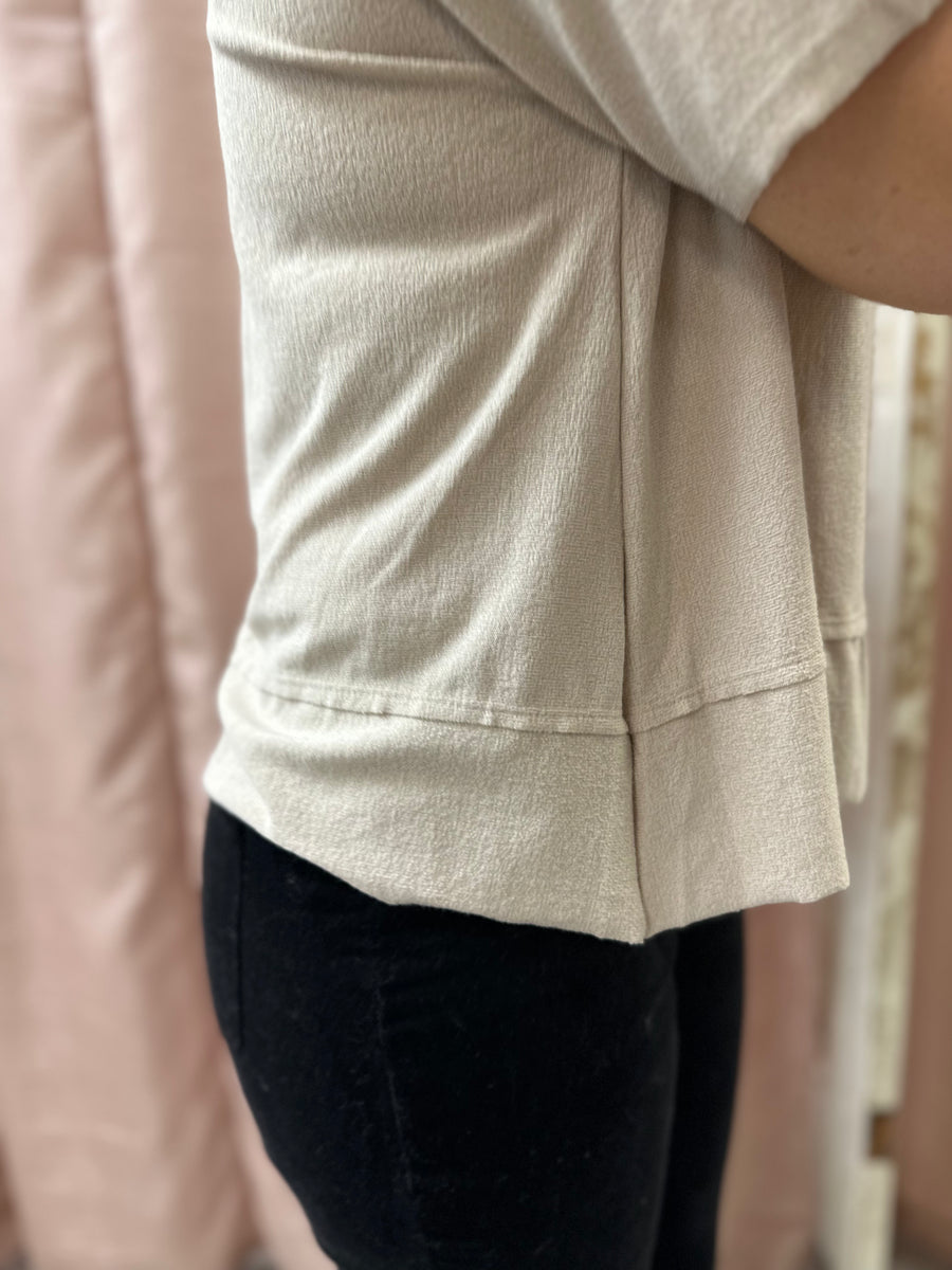 Better Than Ever Vneck in Taupe Piccolo Boutique LLC