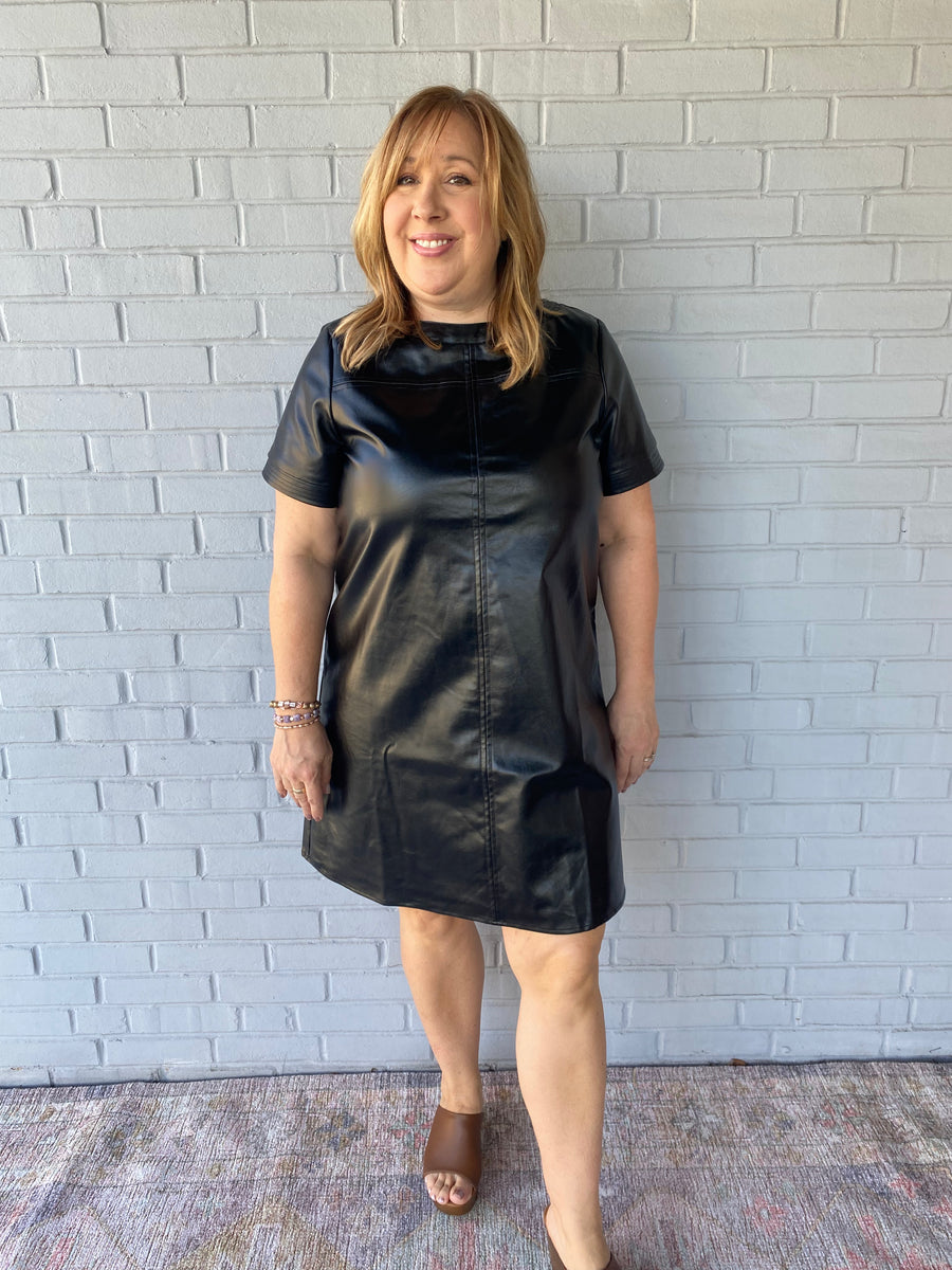 Hurt So Good Faux Leather Dress Piccolo Boutique LLC