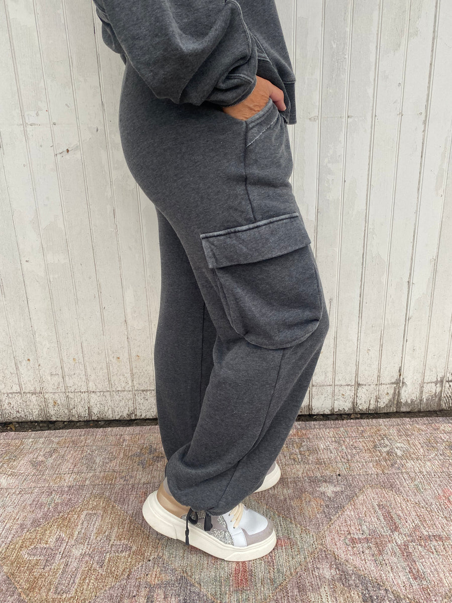 Charcoal Cargo Jogger Piccolo Boutique LLC