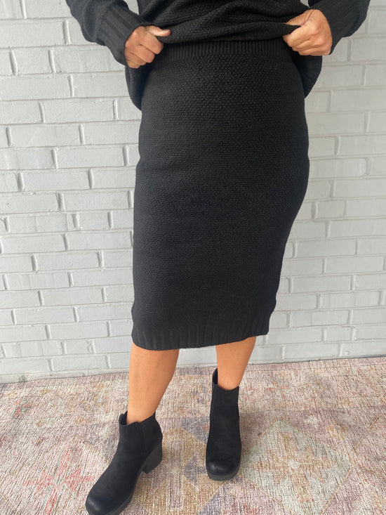 Celia Sweater Skirt in Black