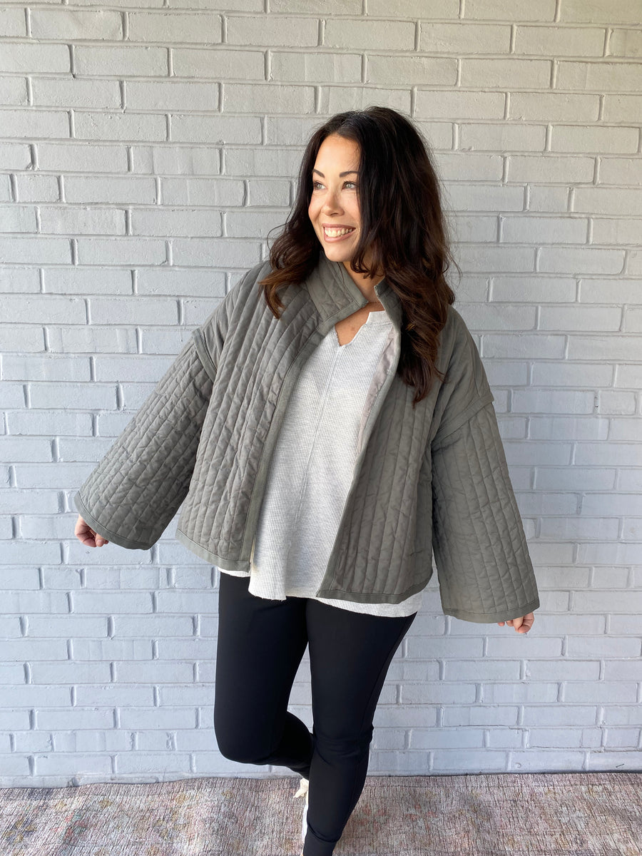 Moody Monday Quilted Jacket Piccolo Boutique LLC