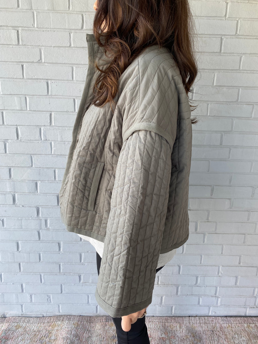 Moody Monday Quilted Jacket Piccolo Boutique LLC