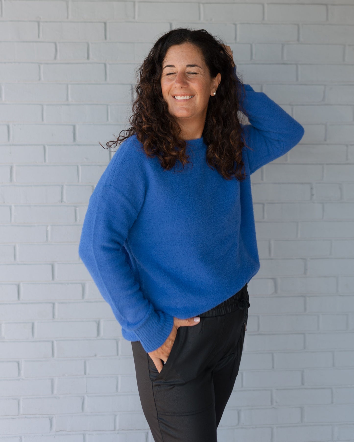 Charlie Crewneck Sweater in Royal Blue