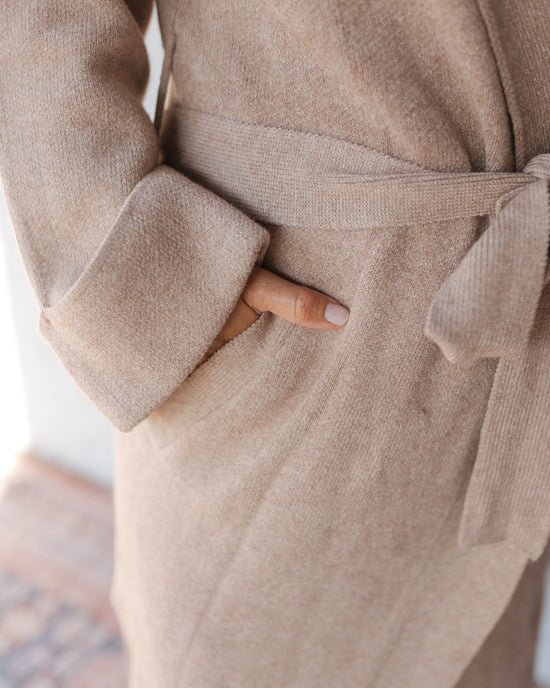 Effortless Knit Trench Coat Latte