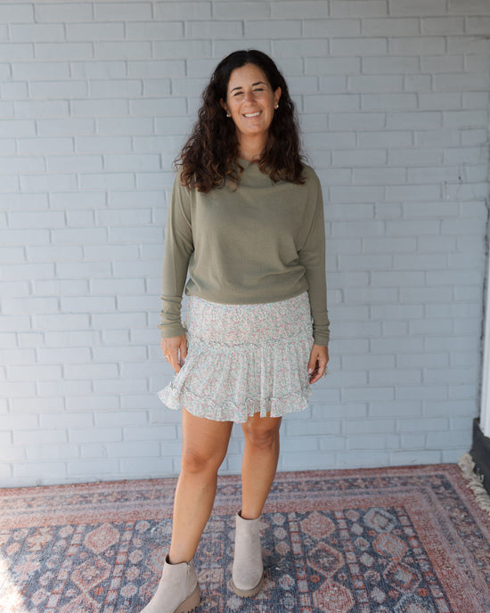 Fearless Off the Shoulder Sweater Olive