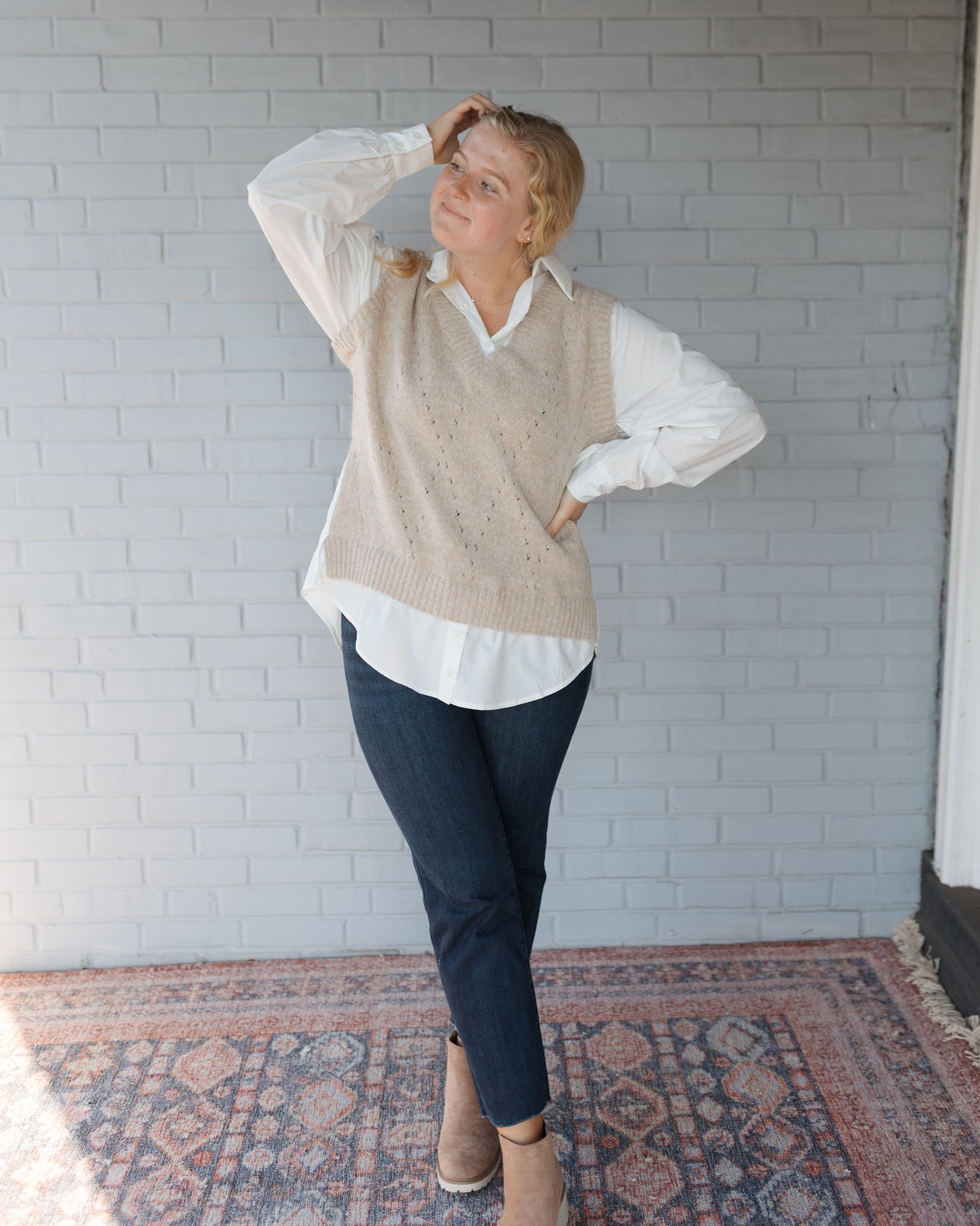 Study Abroad Blouse And Vest