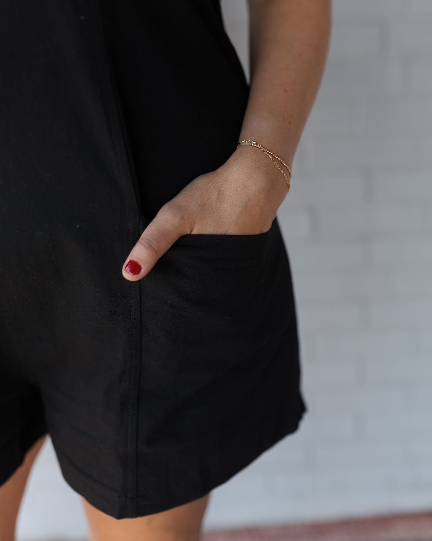 Regan Ruffle Sleeve Romper in Black