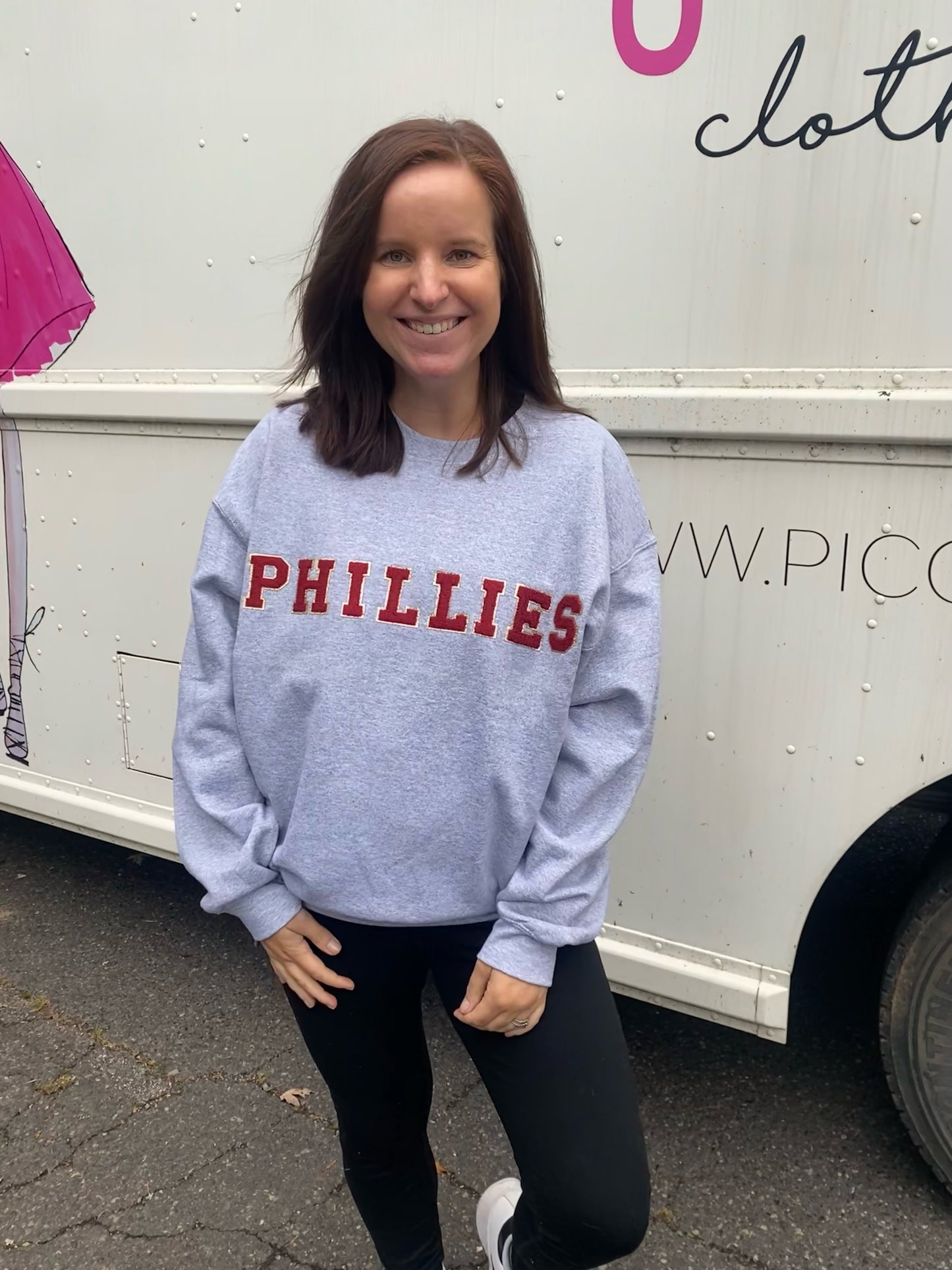 Varsity Phillies Crew Grey