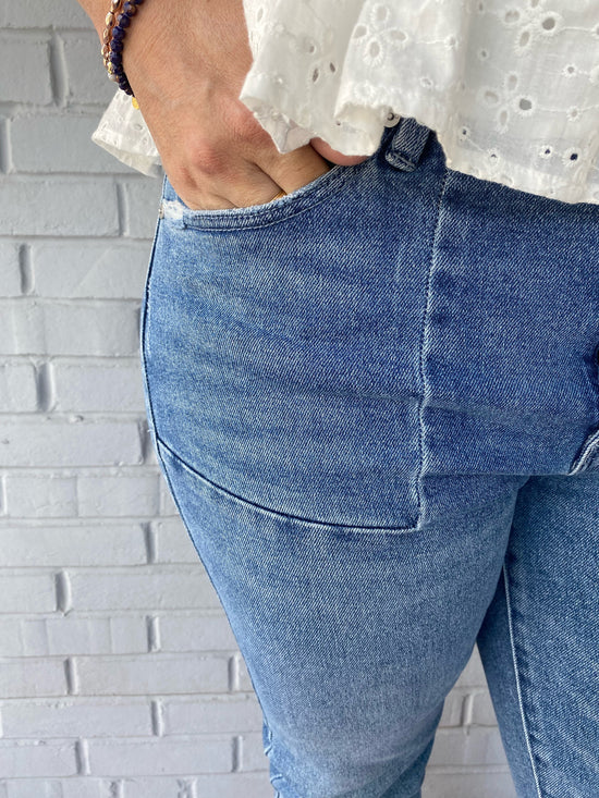 Load image into Gallery viewer, Bianca High Rise Flare Denim

