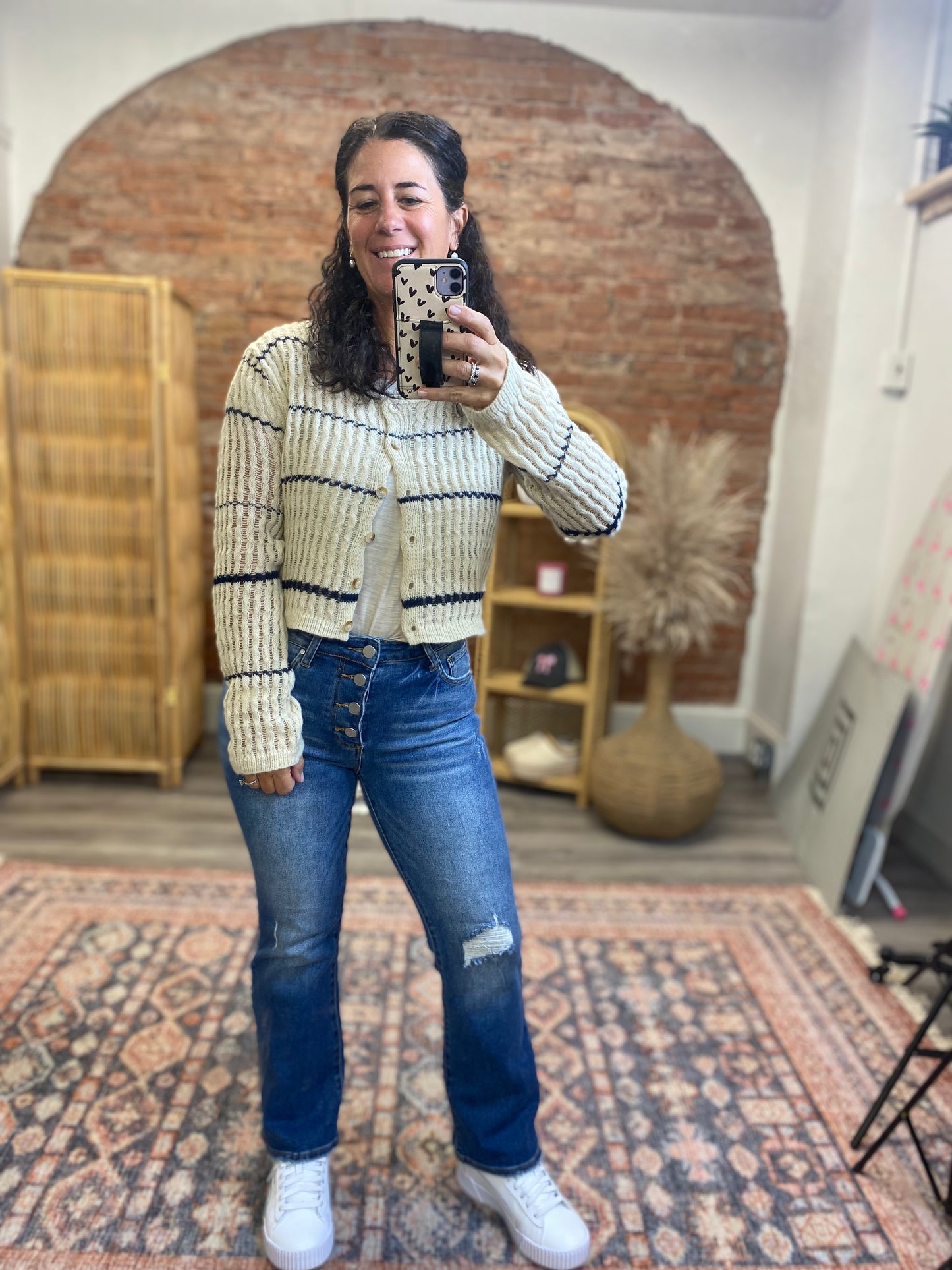 Tina Mid Rise Cropped Flare Jeans Piccolo Boutique LLC