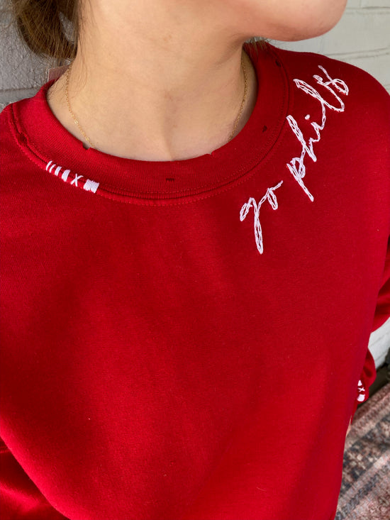 Go Phils Embroidered Crewneck