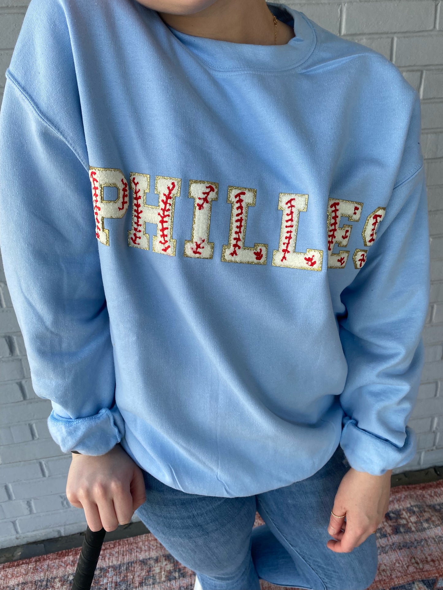 Varsity Phillies Crew Powder Blue- Pre- Order
