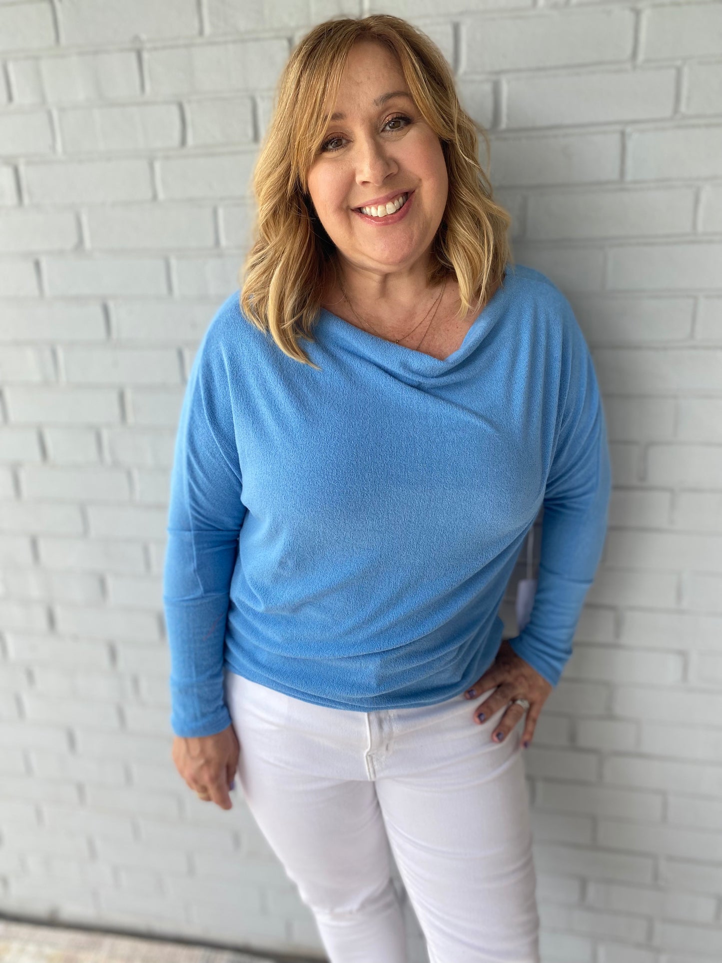Fearless Off the Shoulder Crystal Blue
