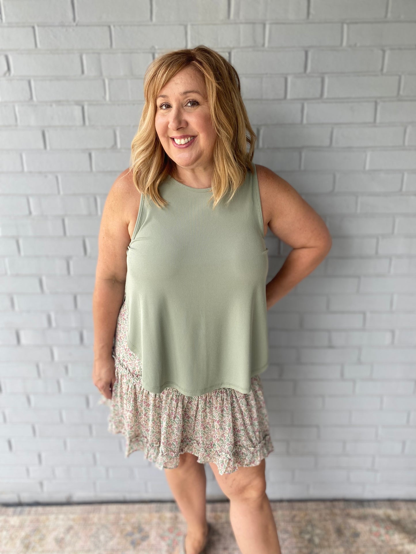 Mariella Tank in Sage