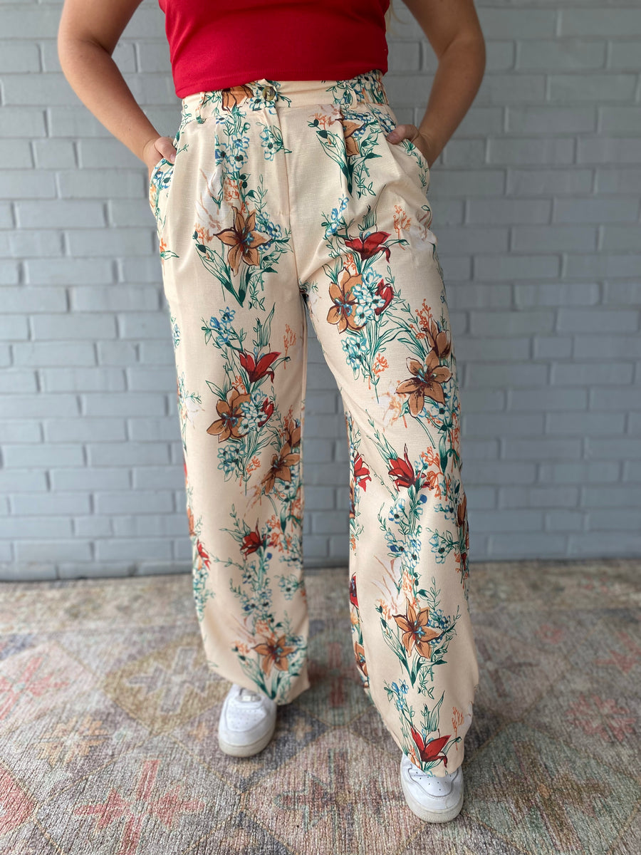 All the Right Flowers Pant Piccolo Boutique LLC