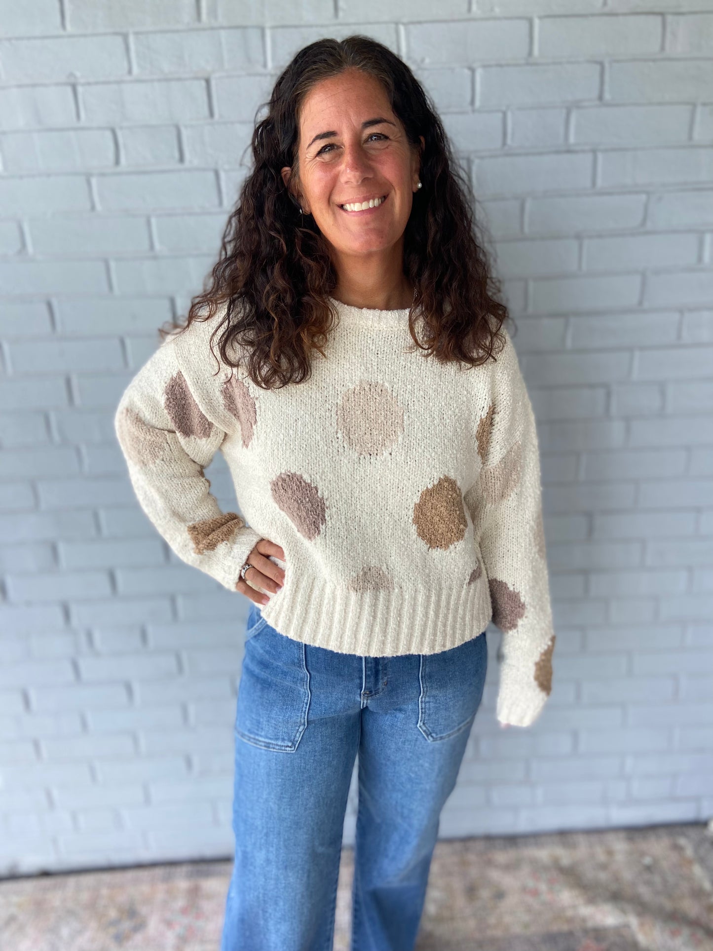 Drifting In Dots Sweater