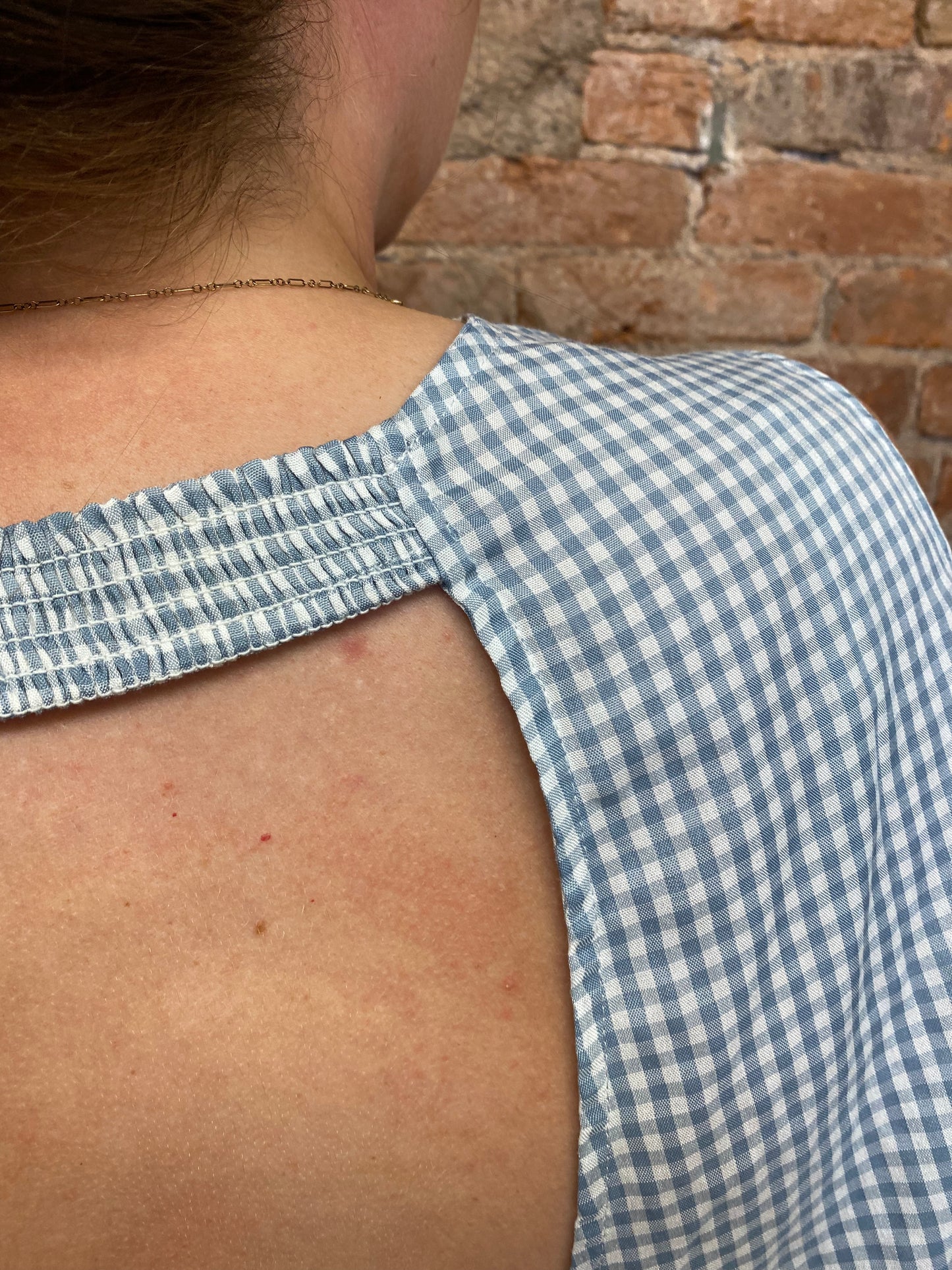 Gingham Skies Top