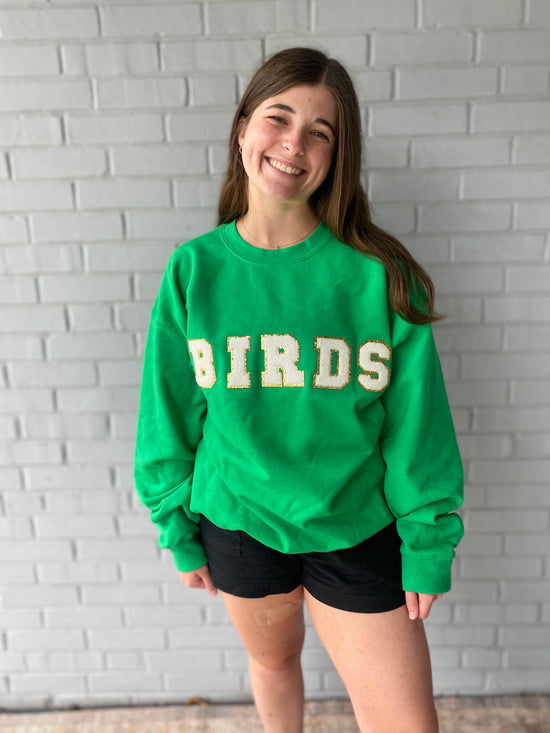 GREEN BIRDS Varsity  Crewneck-  PRE-ORDER