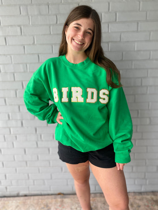 GREEN BIRDS Varsity  Crewneck-  PRE-ORDER