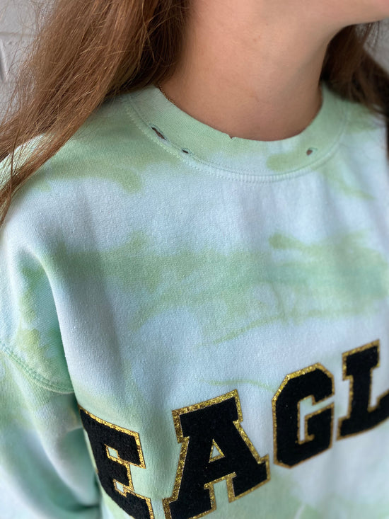 Tie Dye Eagles Crew Neck