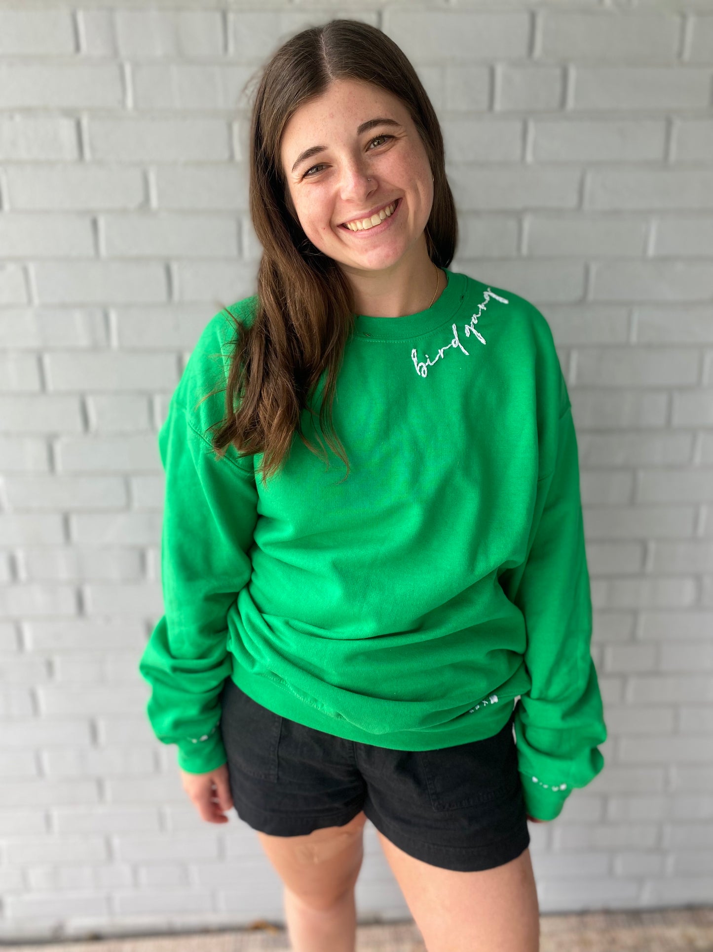 Bird Gang Embroidered Crewneck