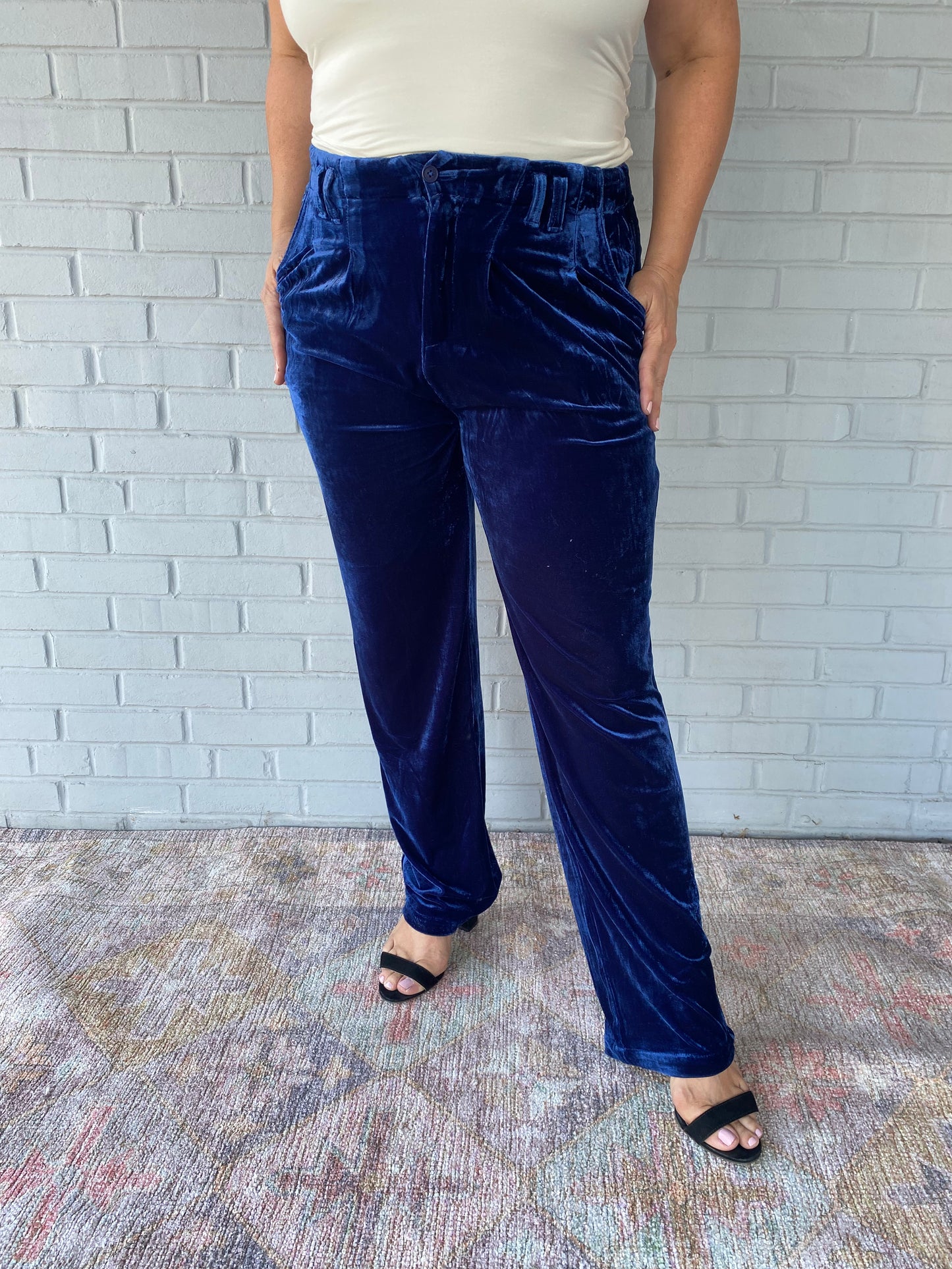 Deep Oceans Velvet Trouser