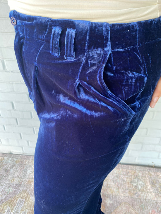Deep Oceans Velvet Trouser