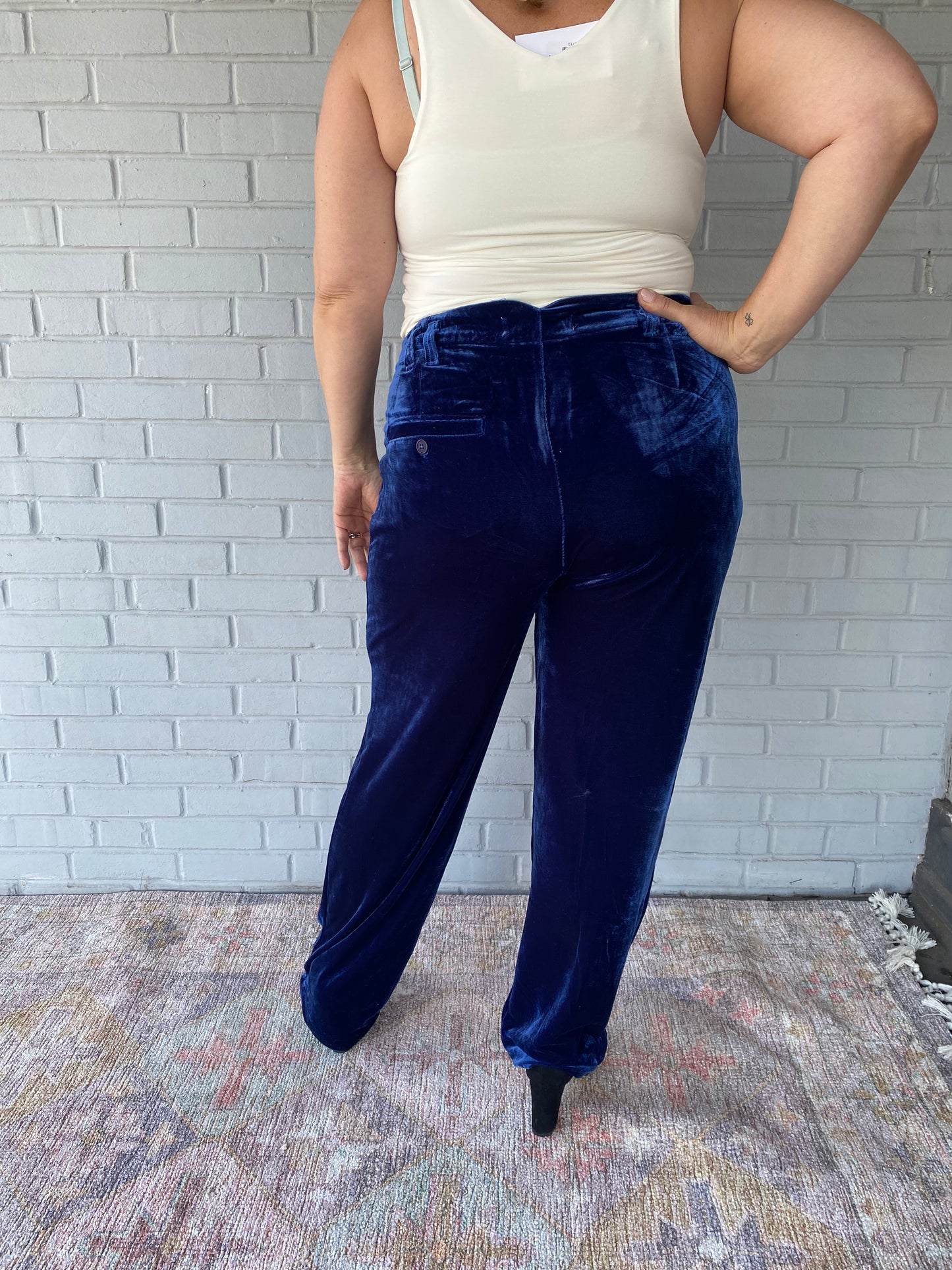 Deep Oceans Velvet Trouser