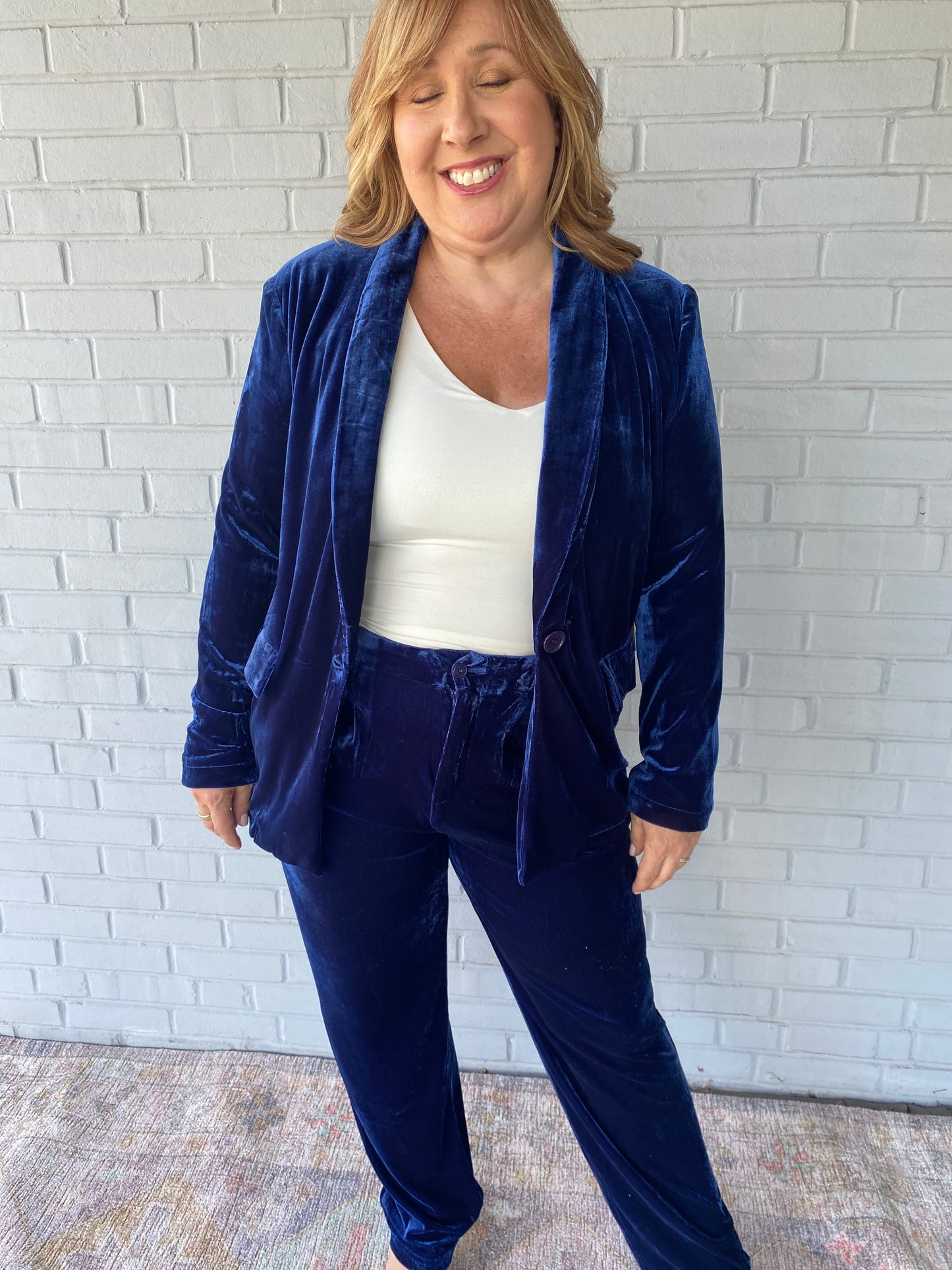 Deep Oceans Velvet Blazer