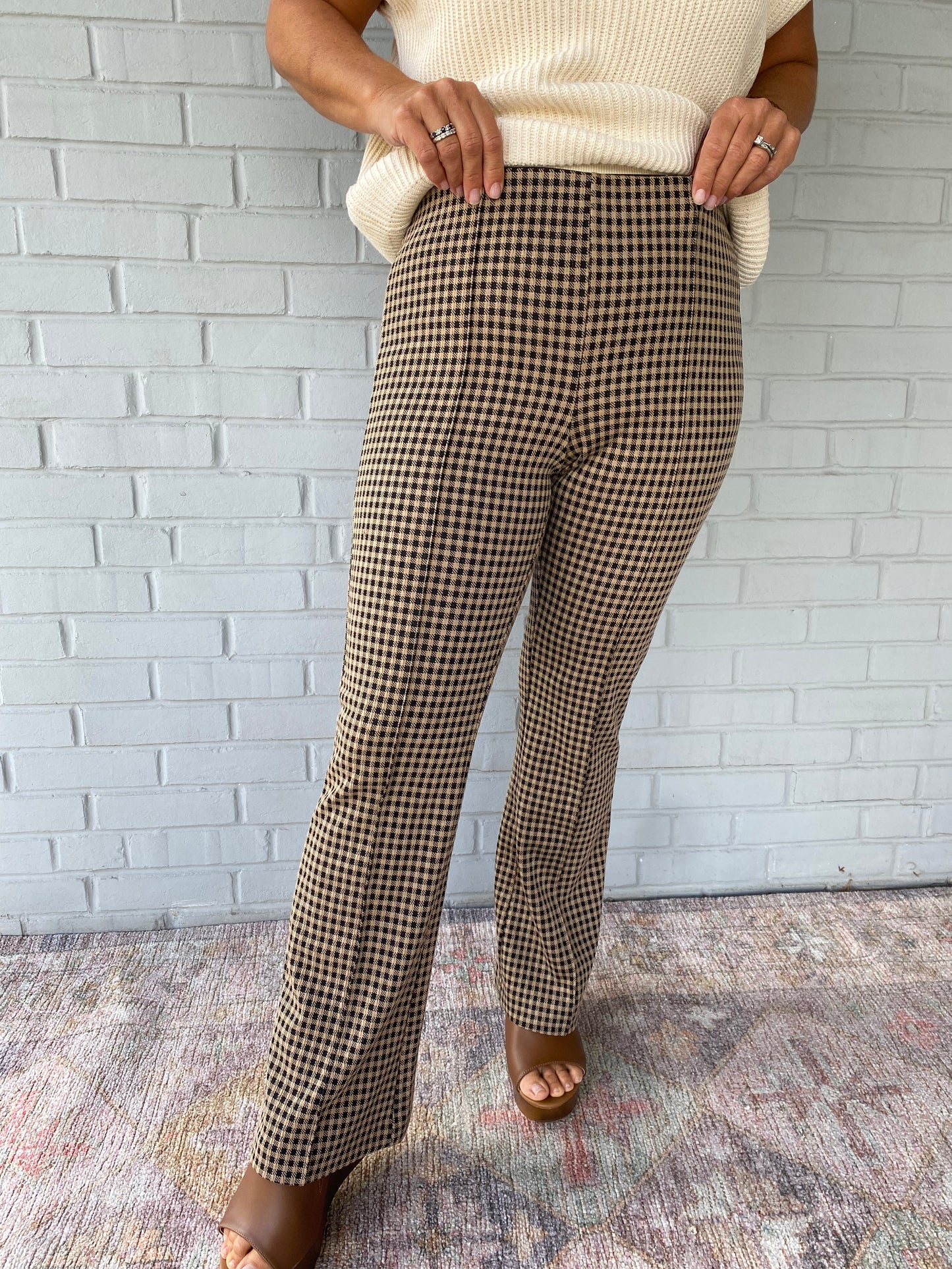 Check Mate Knit Pant in Brown