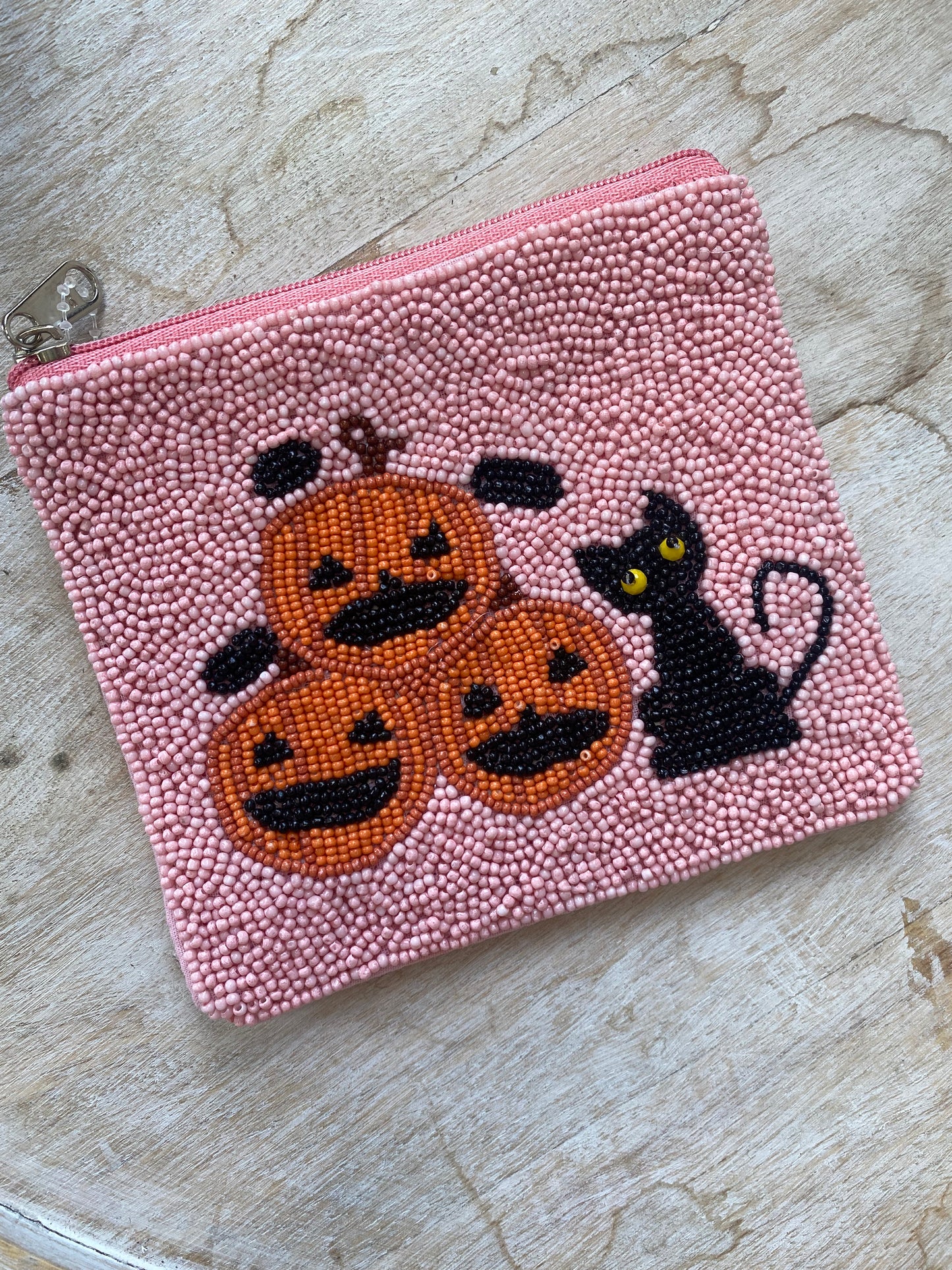 Beaded Halloween Pouch