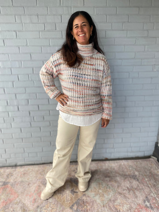 Holly High Rise Flares in Tan