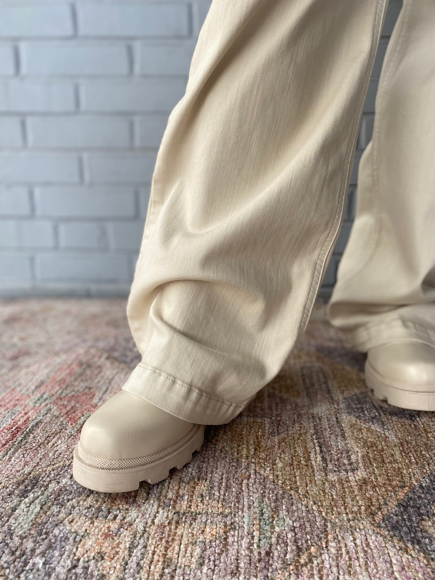 Holly High Rise Flares in Tan