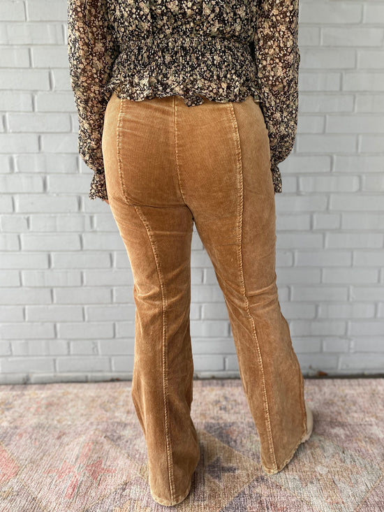 Adrienne Corduroy Pants in Almond
