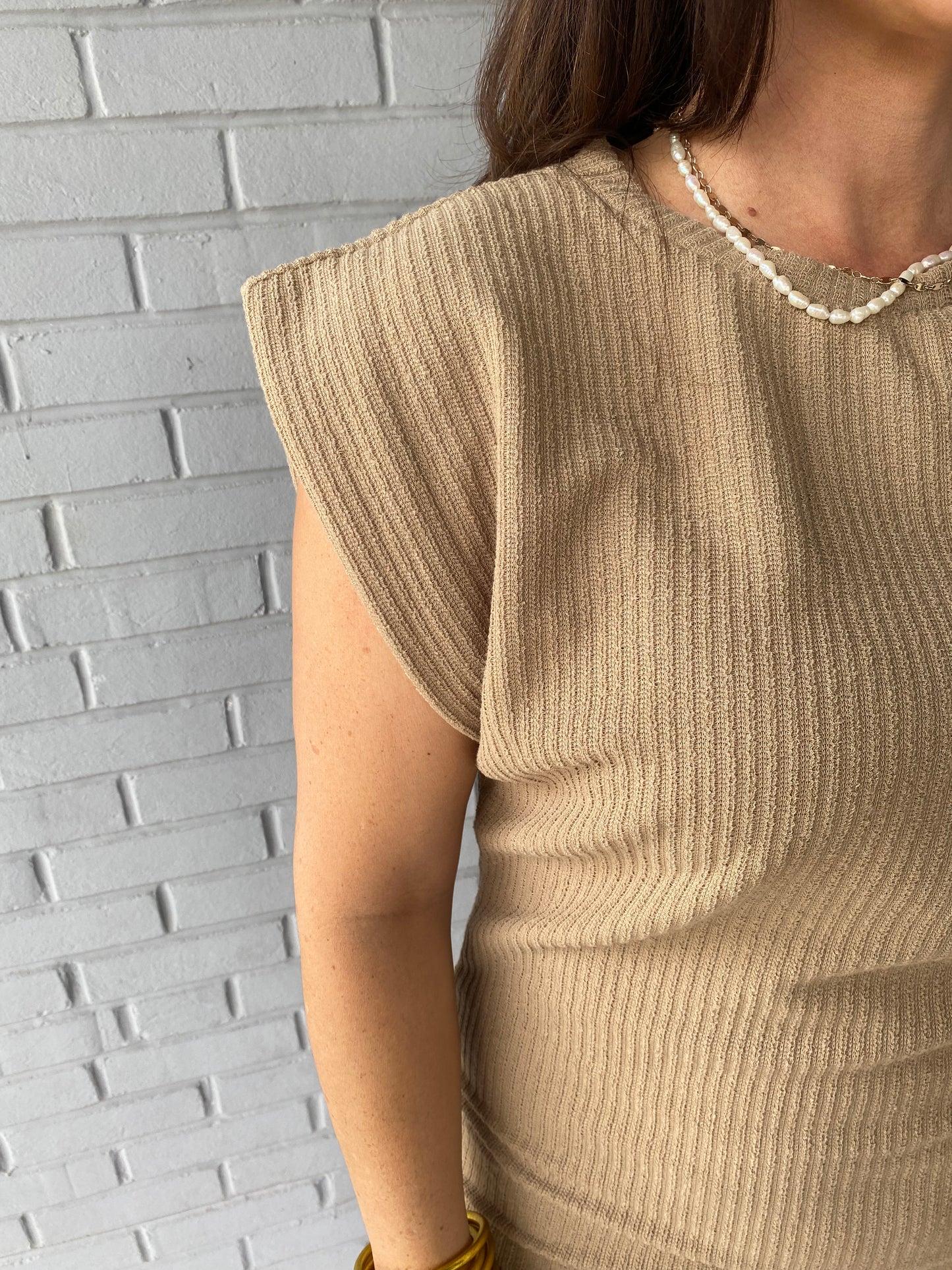 Olivia Midi Dress- Wheat