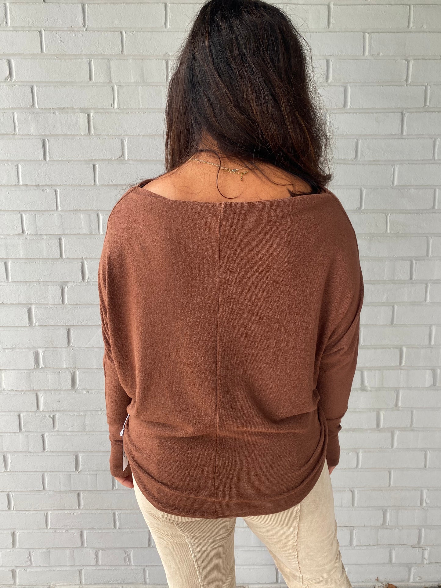 Fearless Off the Shoulder Brown