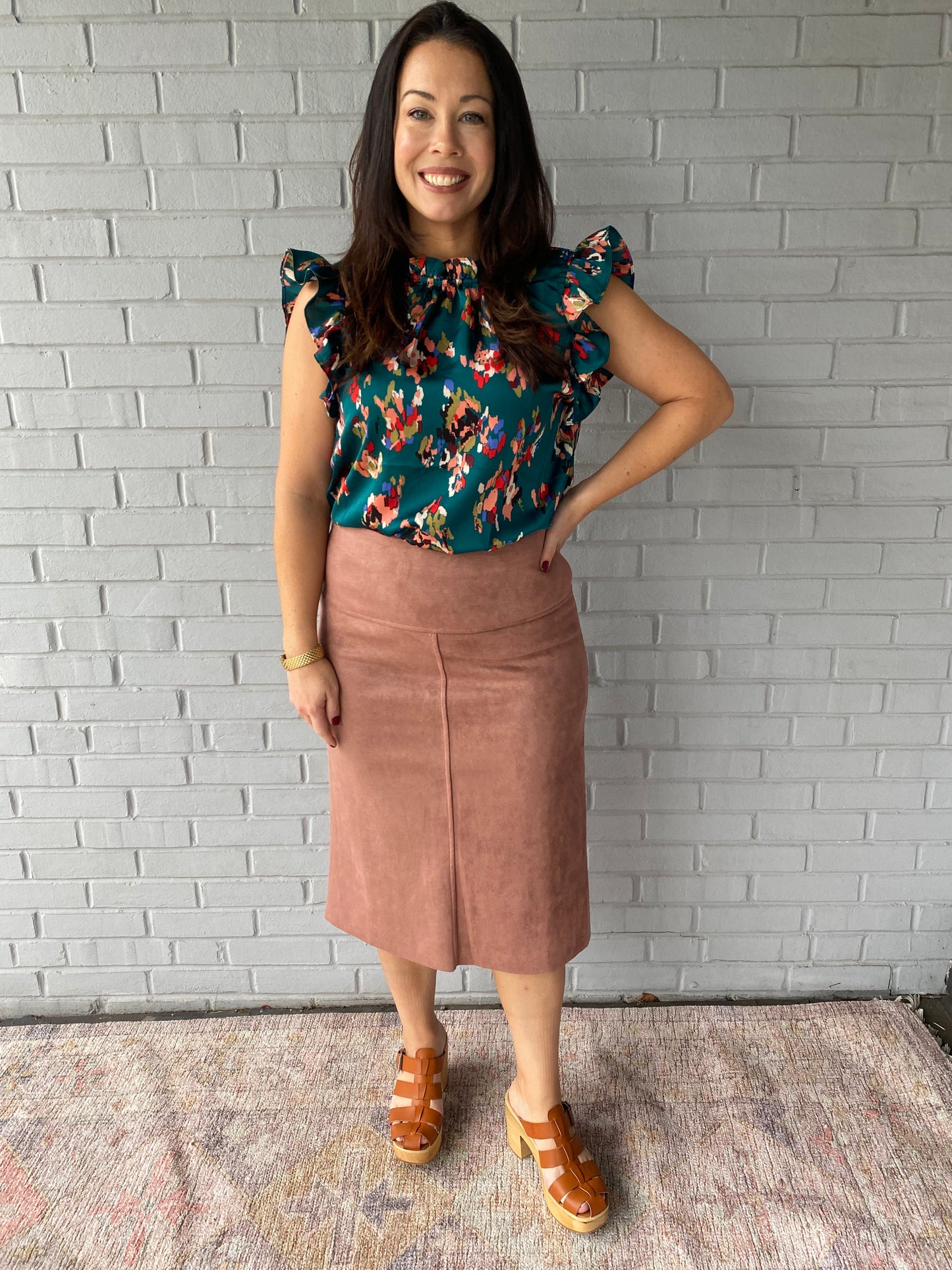Princess Suede Skirt Mauve