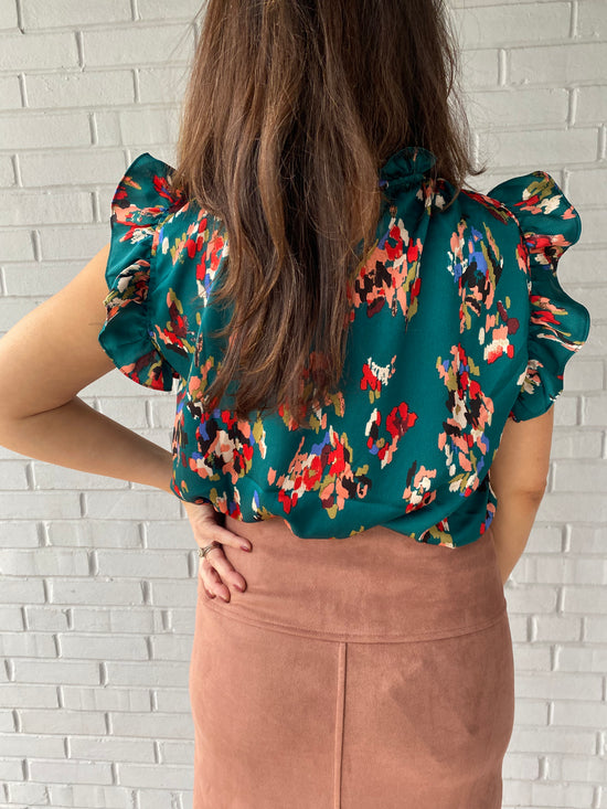 Splash of Color Ruffle Top