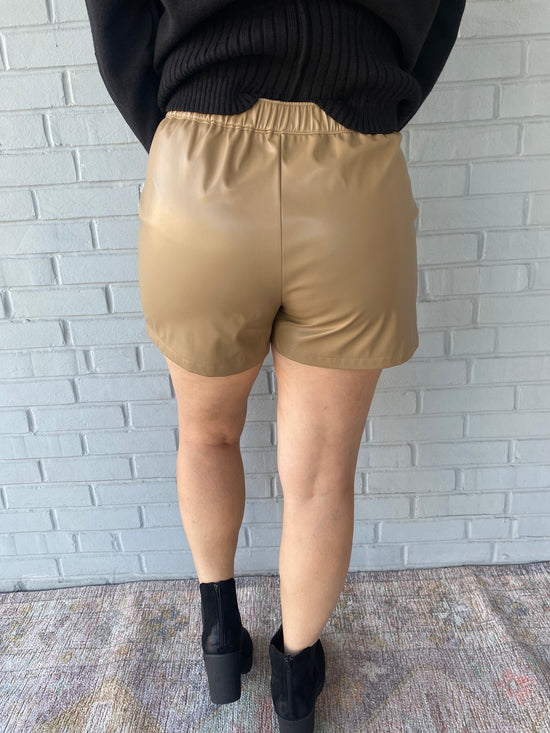 Cross the Sand Leather Shorts