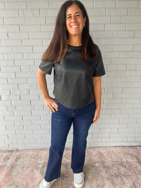 Brooklyn Faux- Leather Top