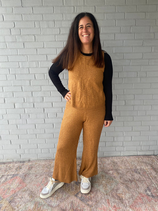 Cinnamon Spice Ribbed Pants