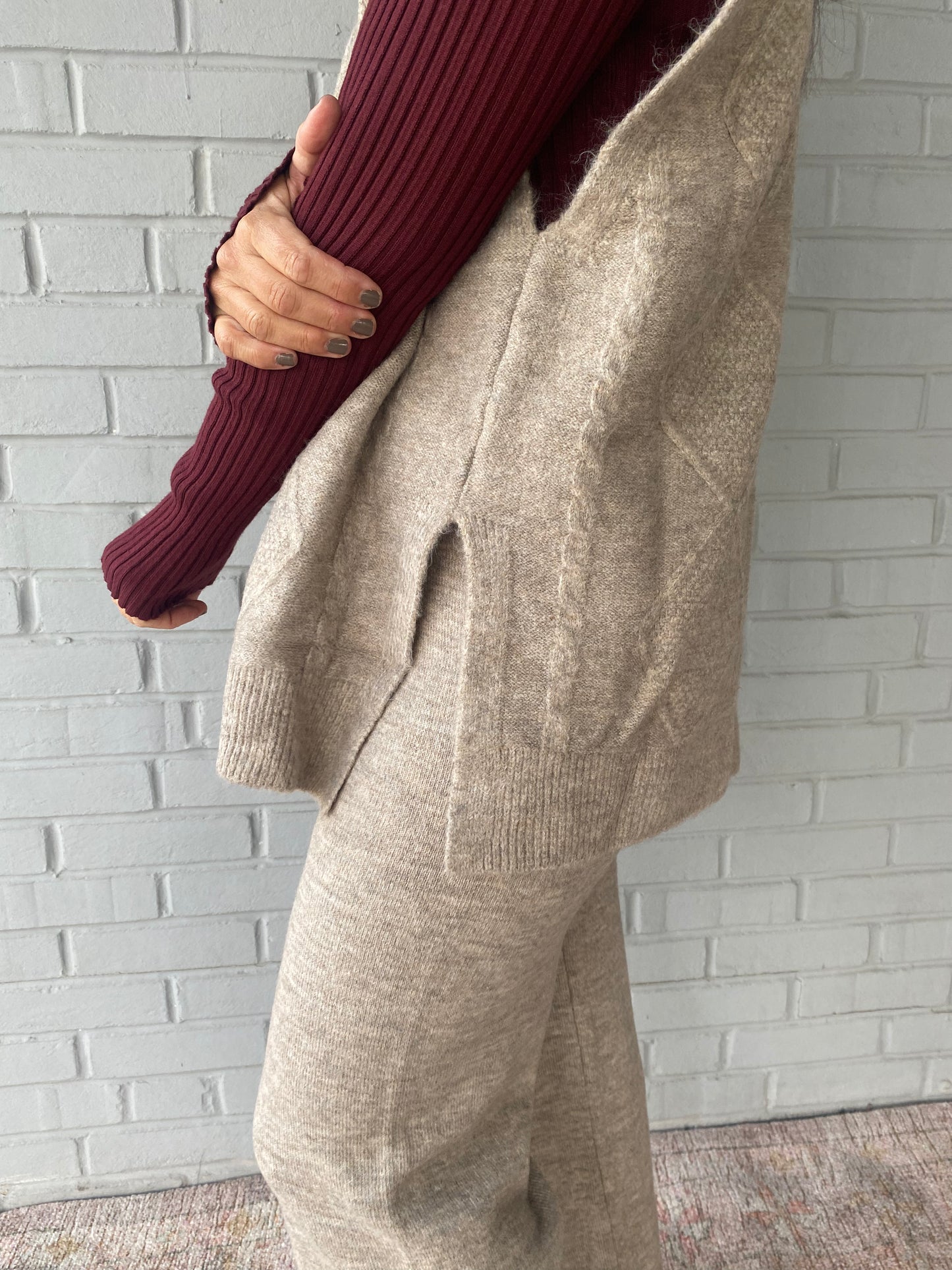 Undone Cable Sweater Vest