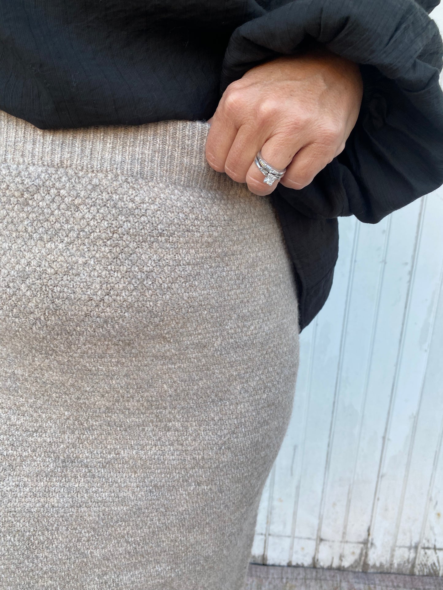 Celia Sweater Skirt in Mushroom