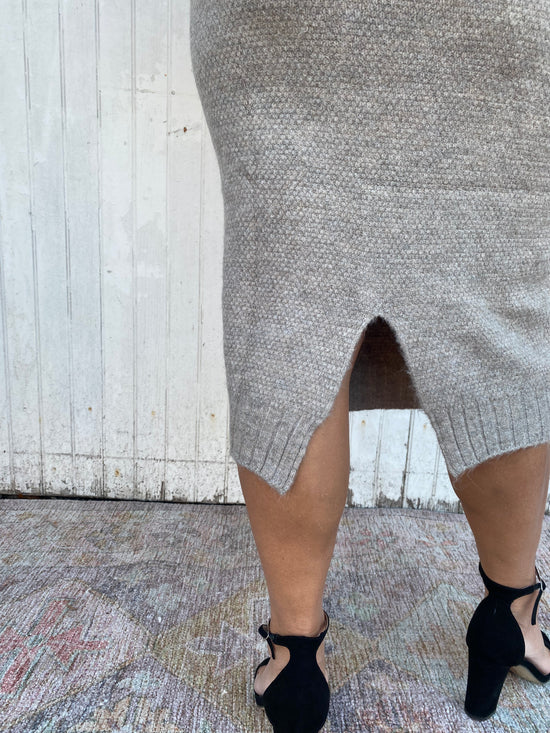 Celia Sweater Skirt in Mushroom