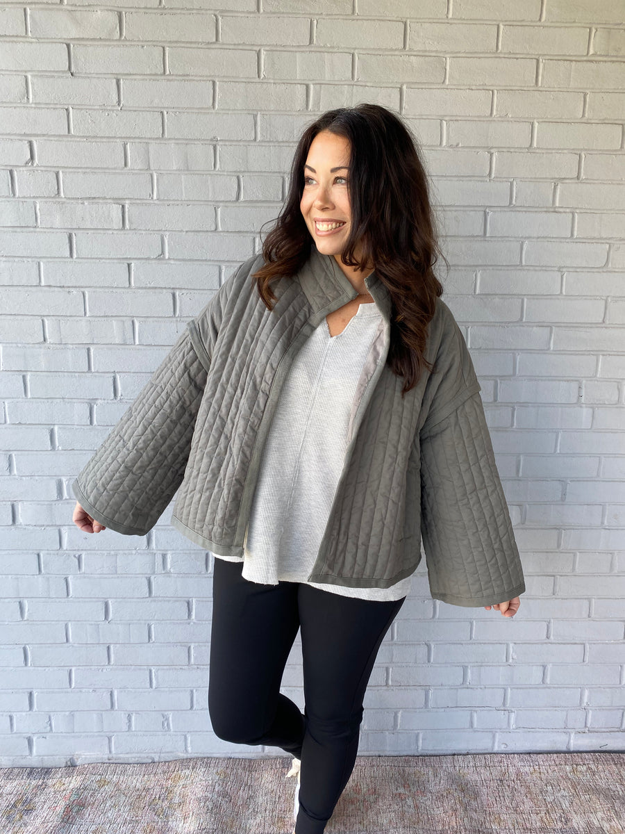 Moody Monday Quilted Jacket – Piccolo Boutique LLC