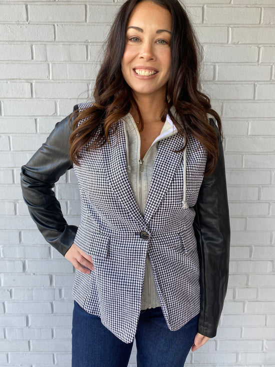 Timeless Mixed Media Blazer Black