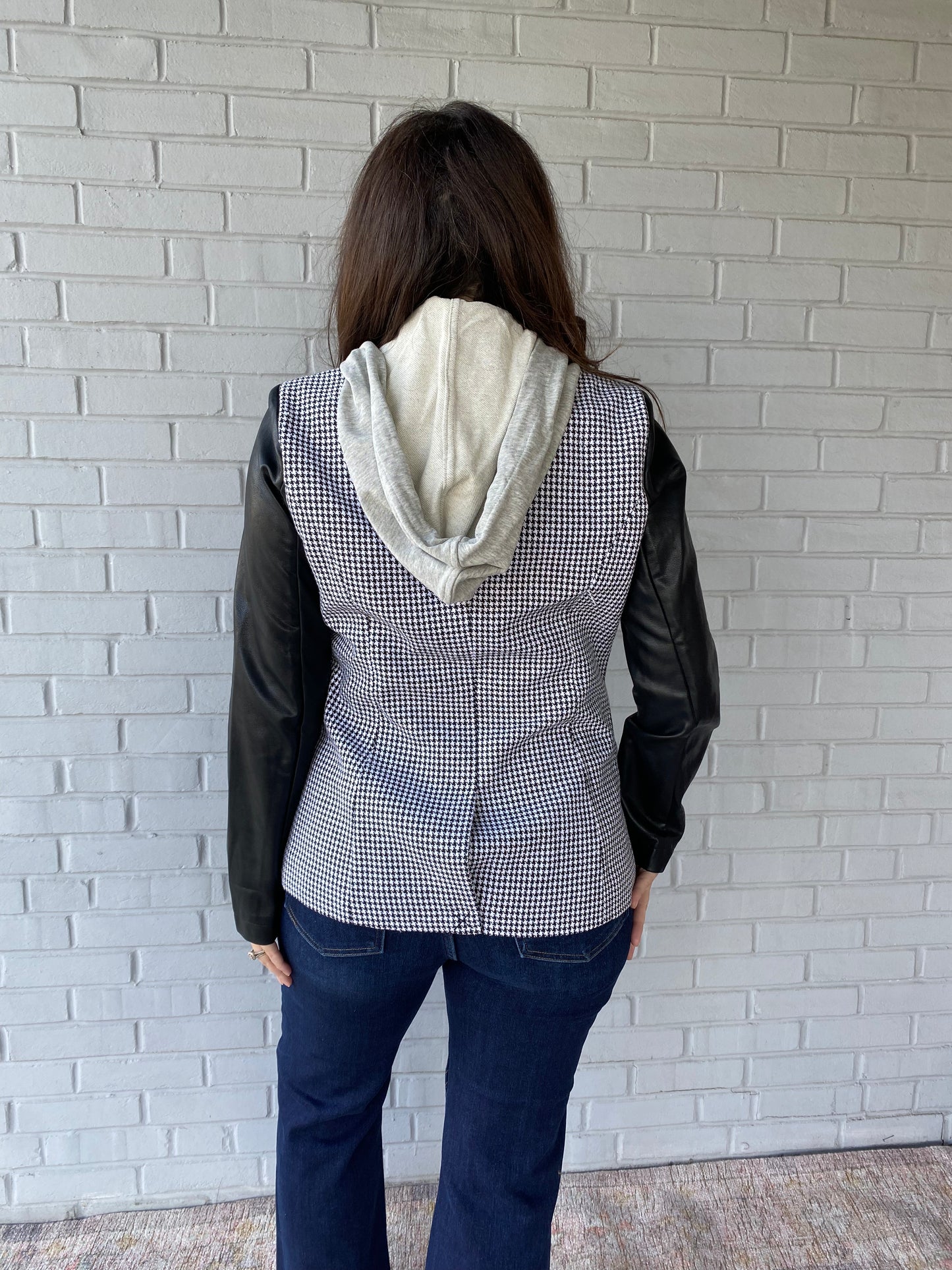 Timeless Mixed Media Blazer Black
