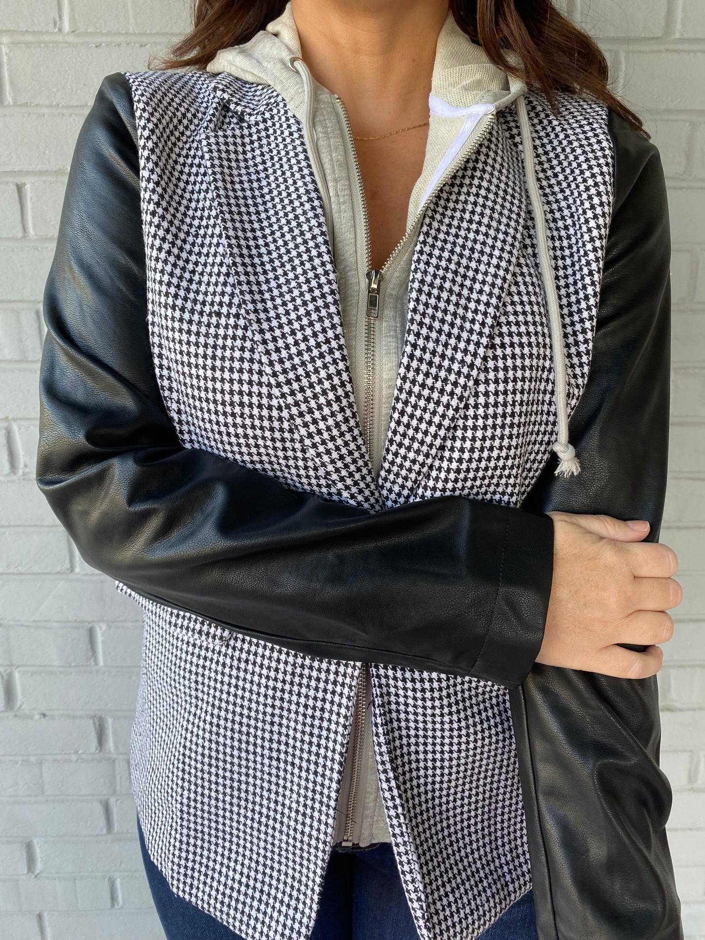 Timeless Mixed Media Blazer Black
