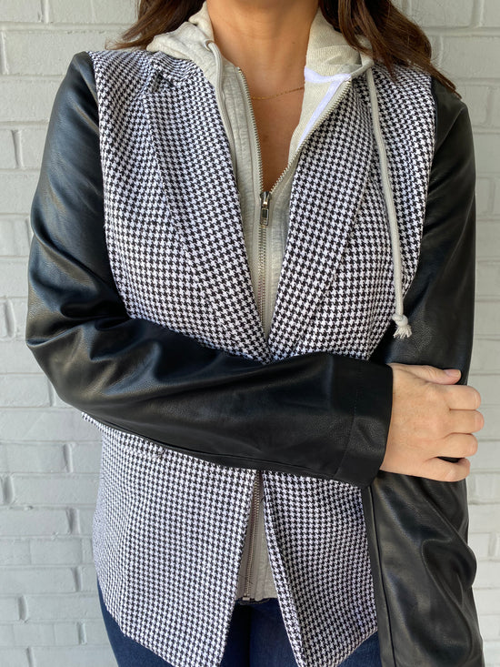 Timeless Mixed Media Blazer Black