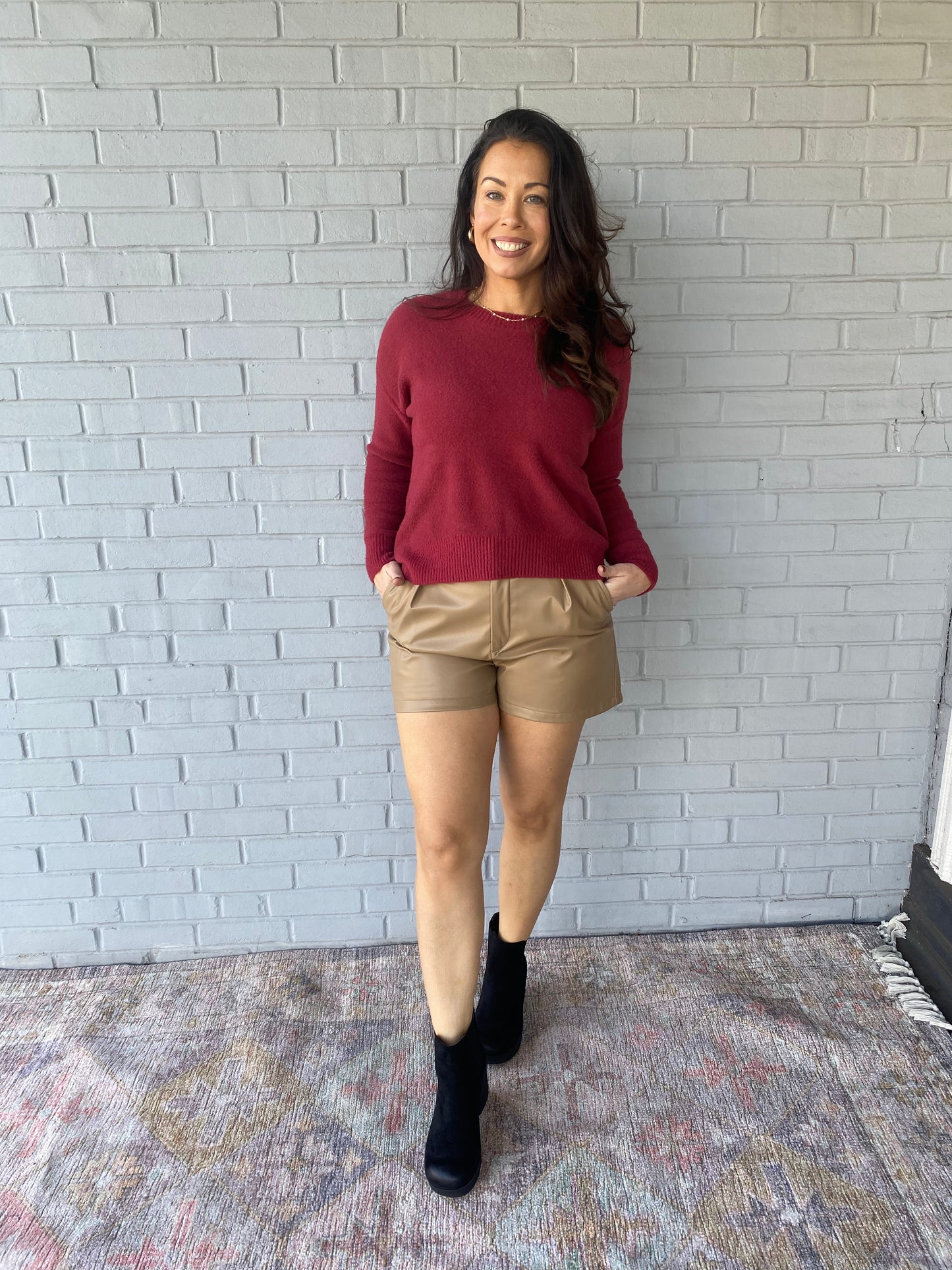 Charlie Crewneck Sweater Burgundy